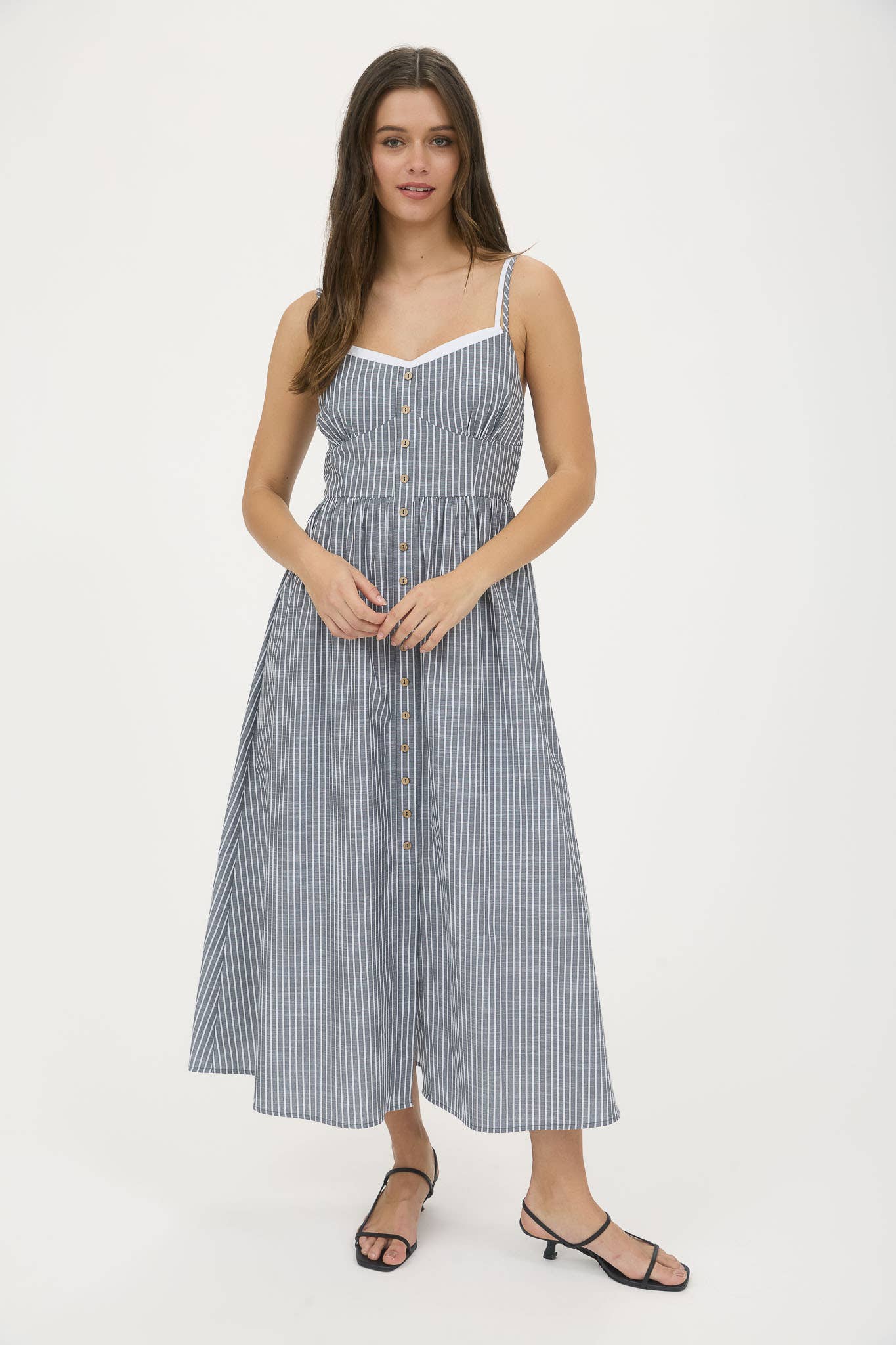 Buttoned A-line Midi - alternate view