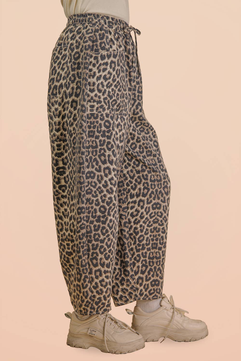 Casual Leopard Print Pants