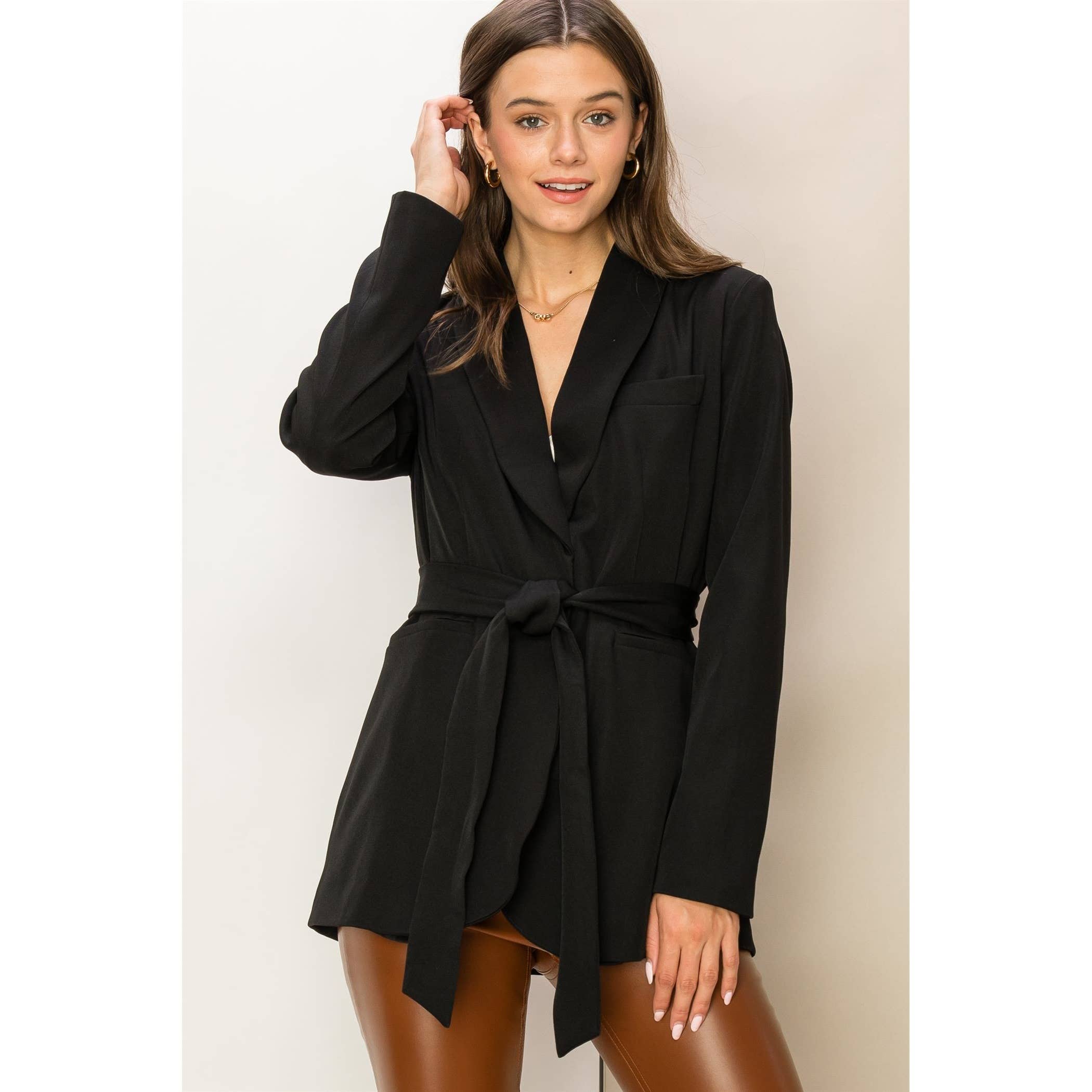 Women’ Belted Blazer - alternate view