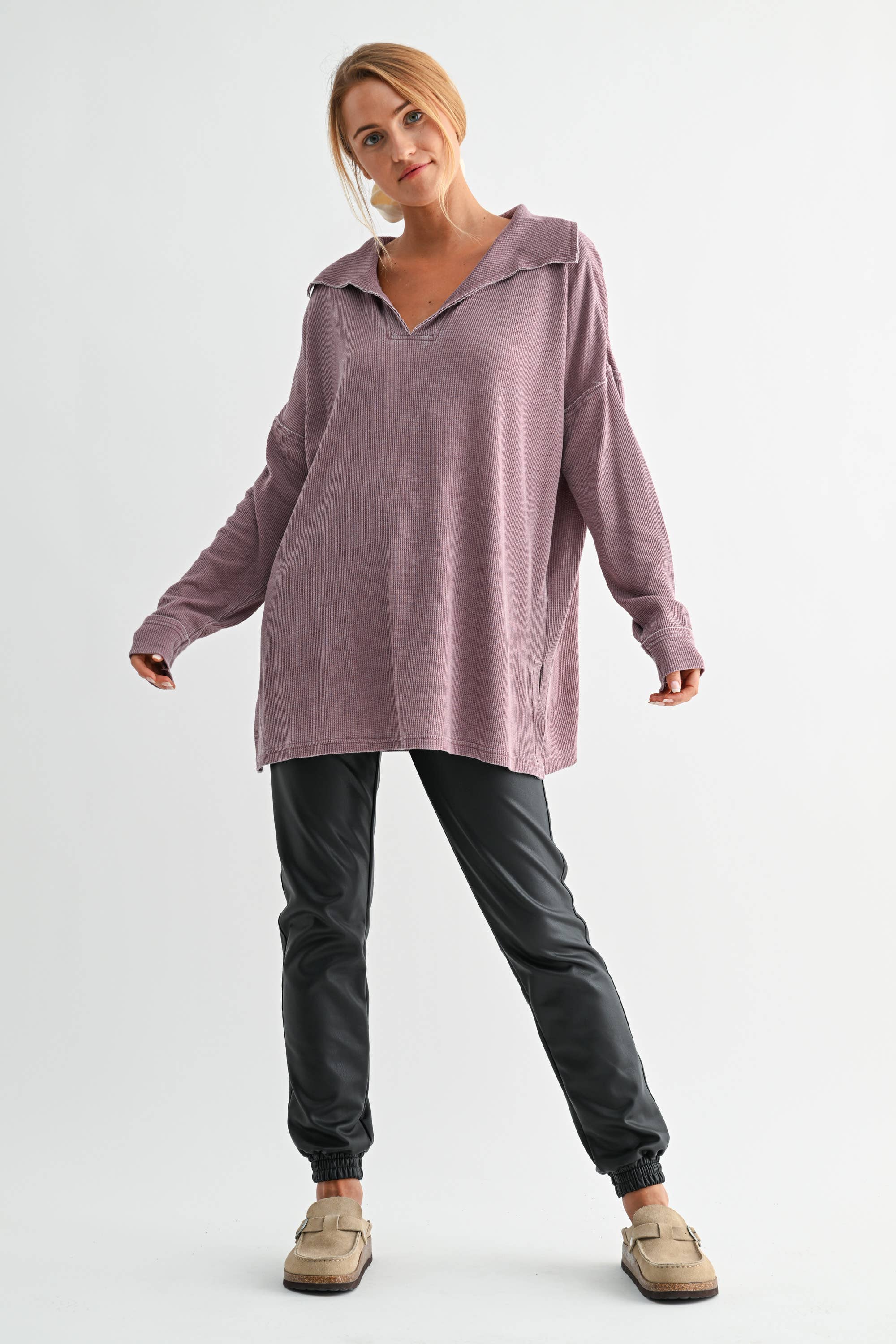 Oversized Waffle Top