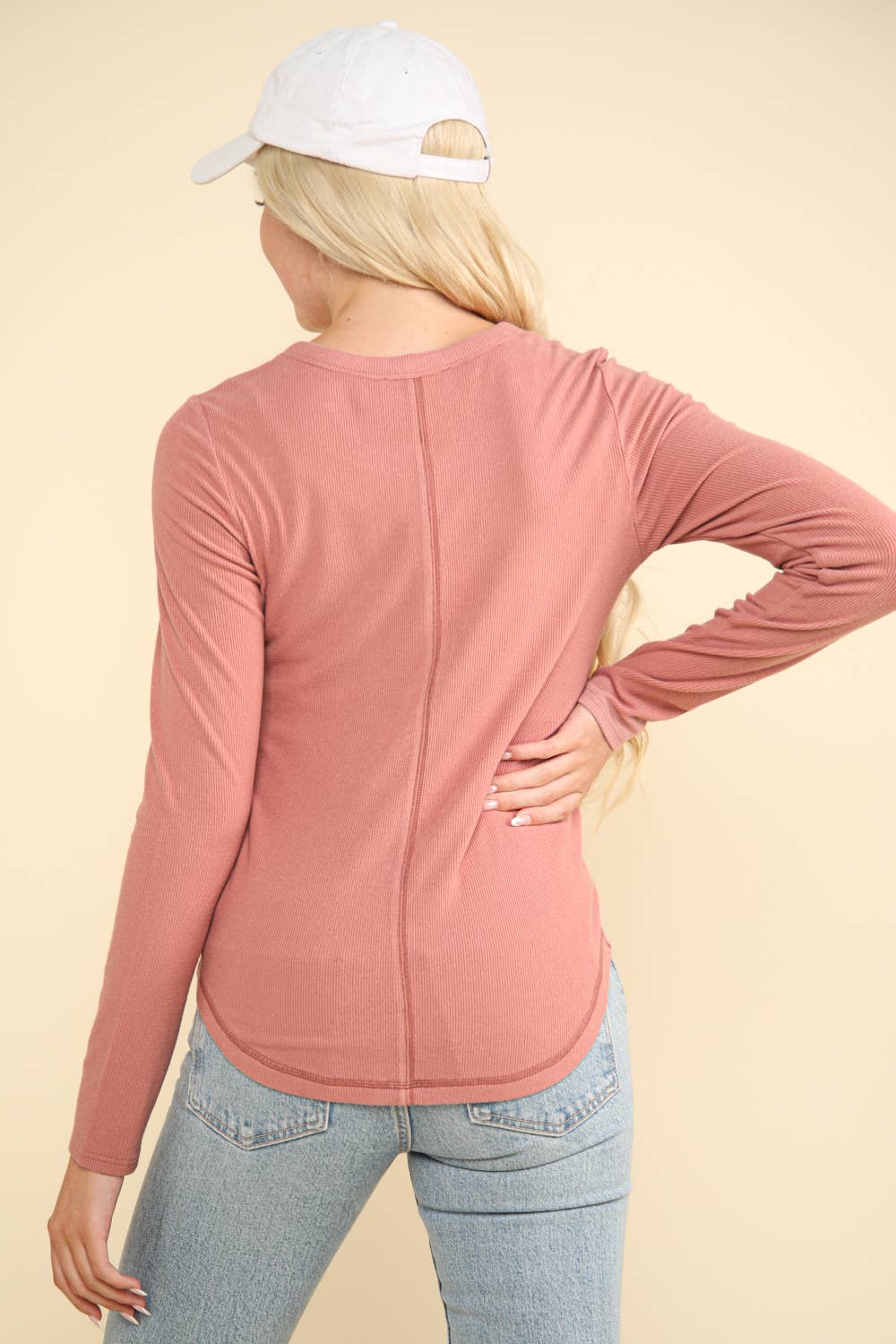 Henley top - alternate view