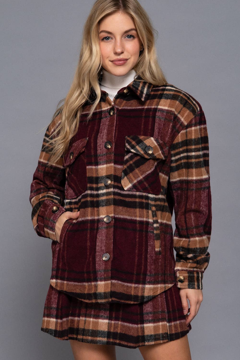 Plaid Shacket and Mini