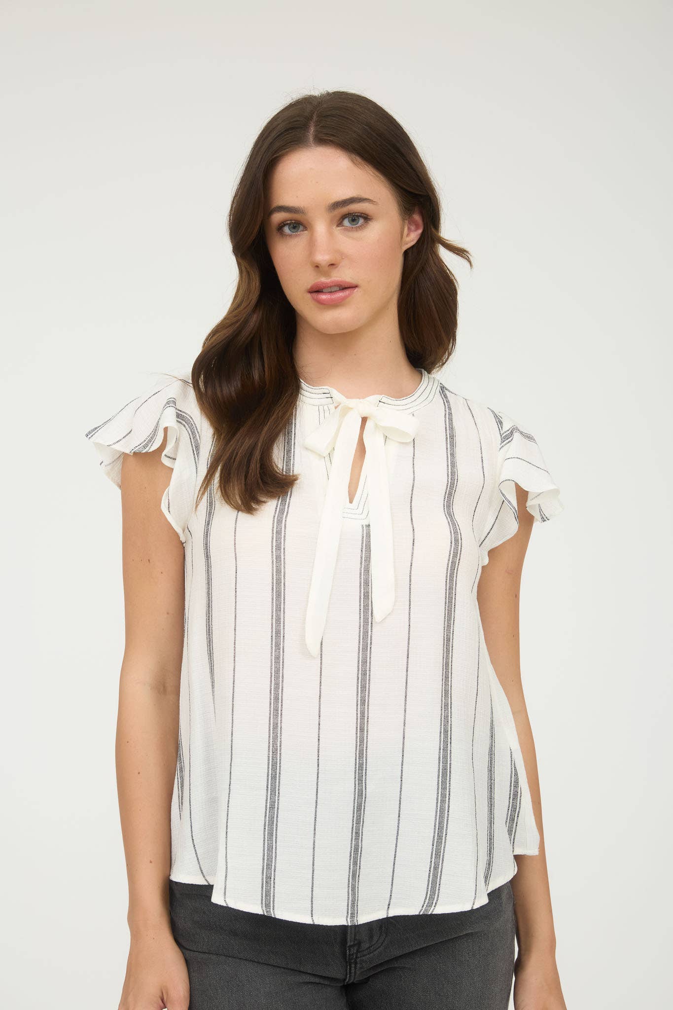Tie-neck Flutter Top - alternate view