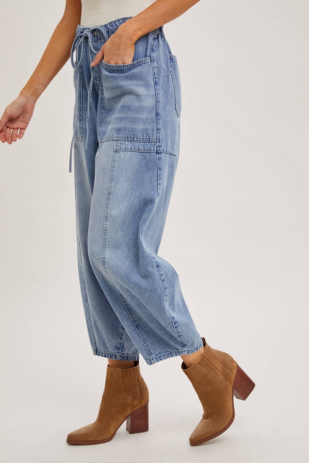 Wide-leg Cropped Trousers