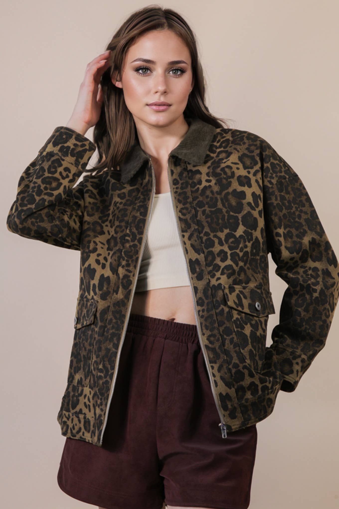 Leopard Print Zip - alternate view