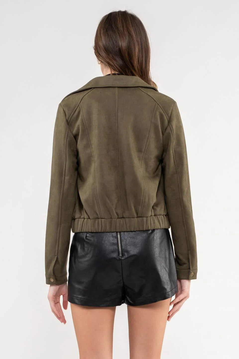 Women’ Cropped Moto Jacket