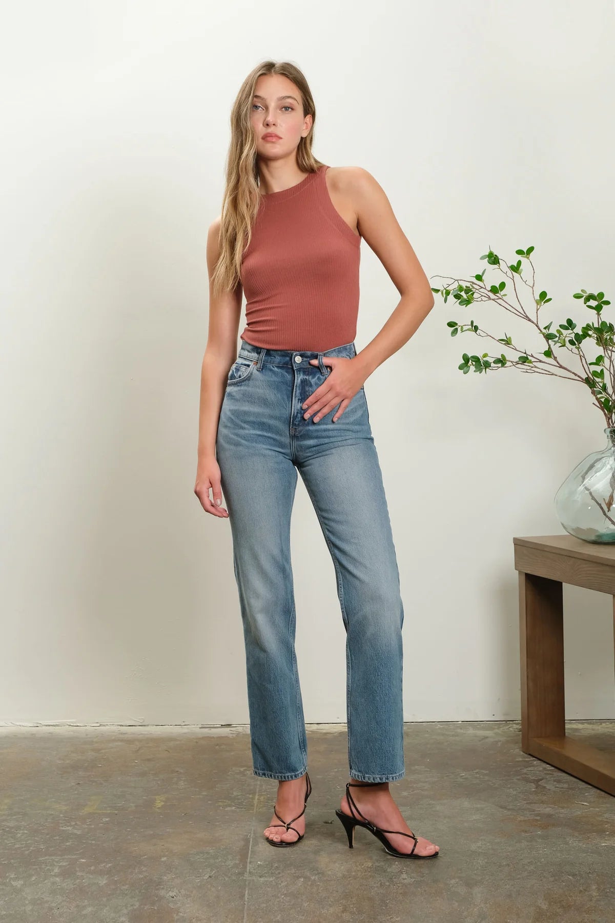 High Neck Sleeveless Bodysuit Hover