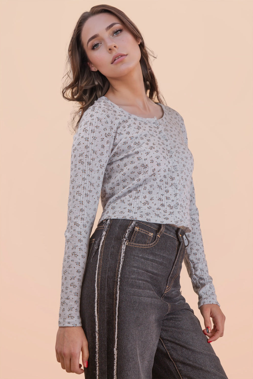 Women’s Floral Cropped Top - alternate view
