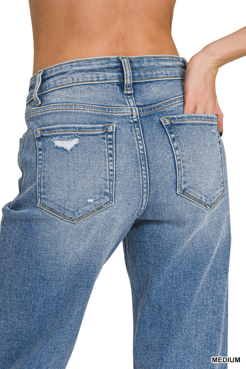 High-waisted wide-leg cropped pants - alternate view