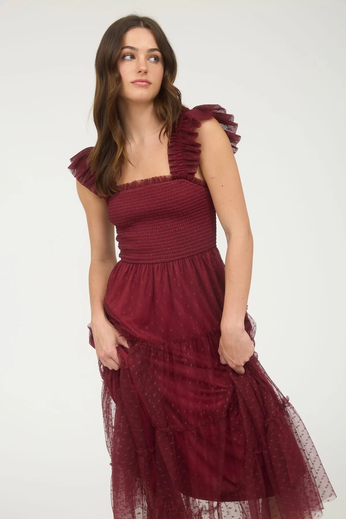 Smocked Bodice Tiered Dress