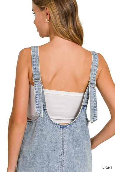 Denim Overall Mini Dress
