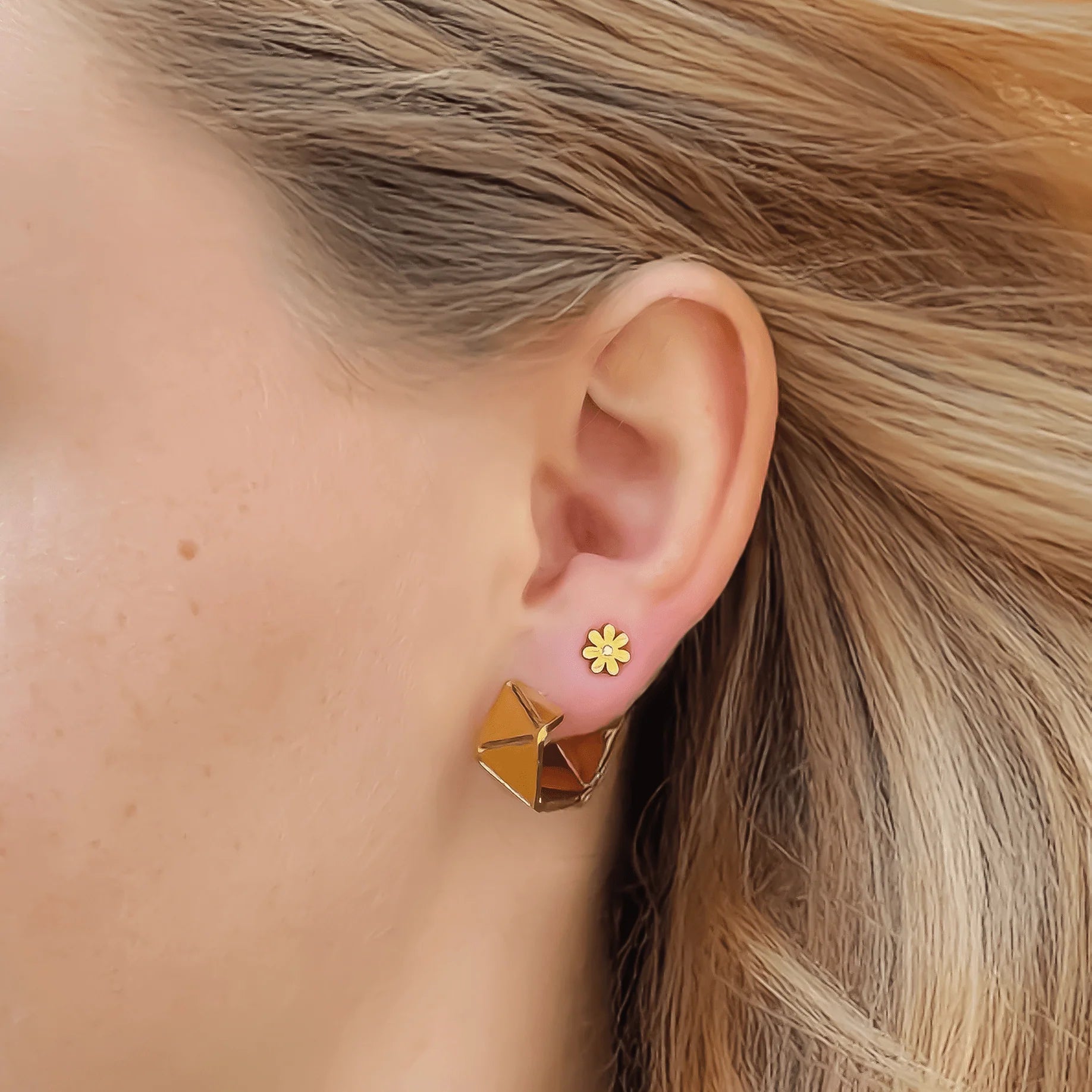 Geometric Statement Earrings - alternate view