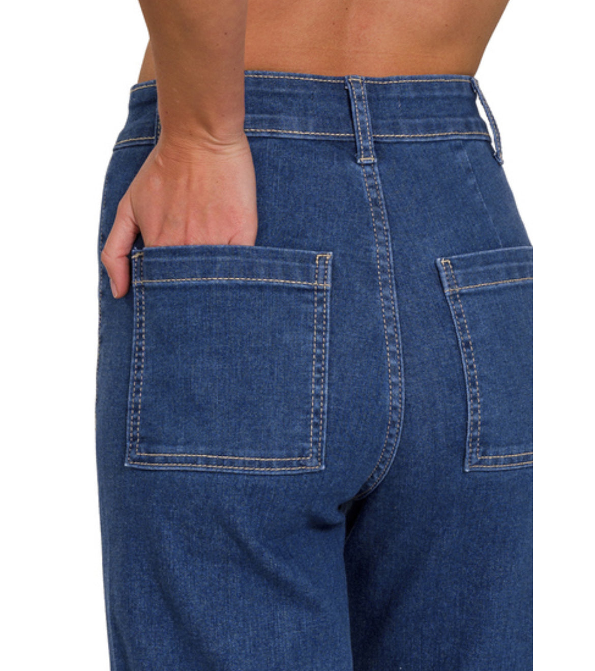 High-waisted Flared Cropped Pants