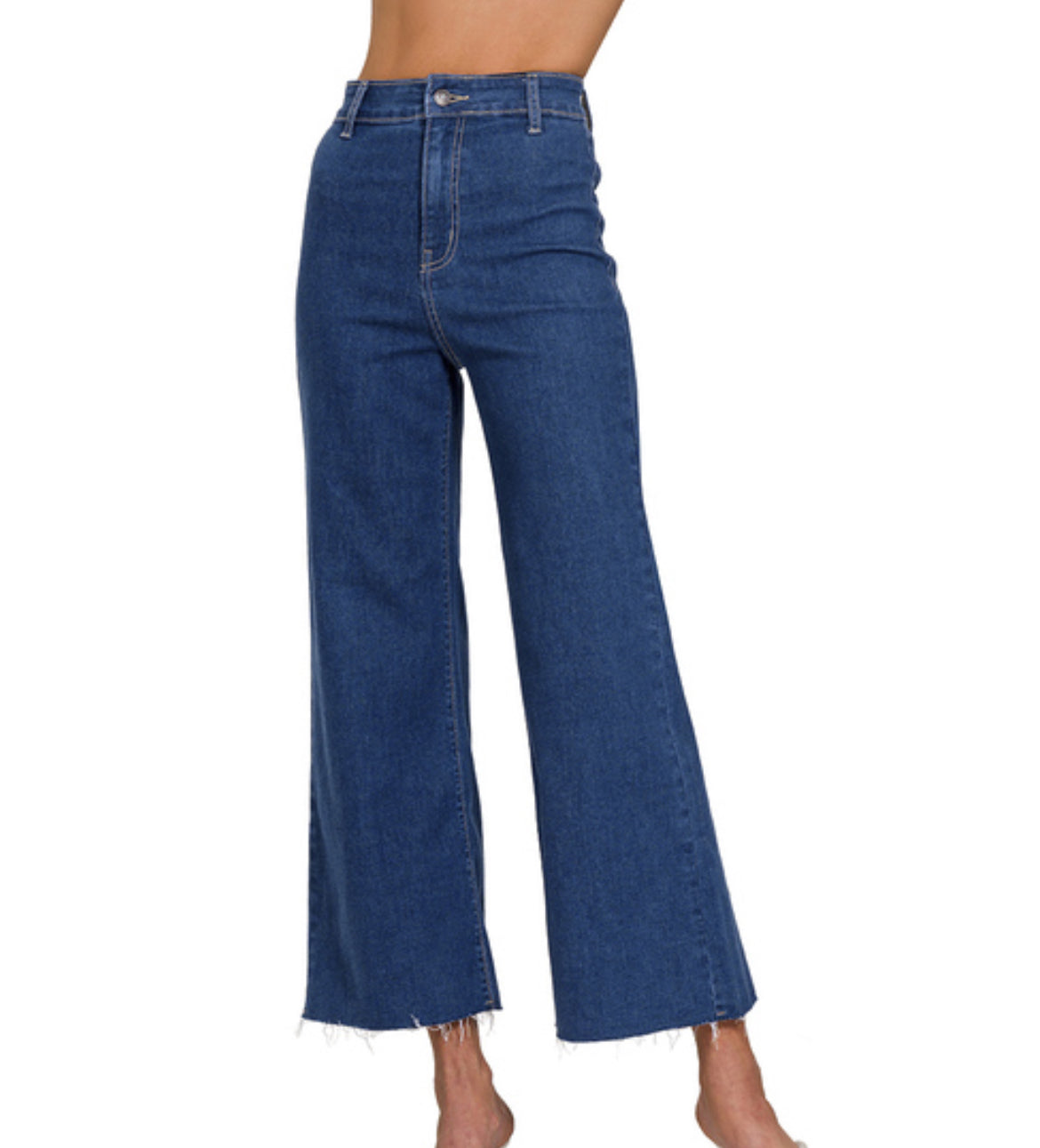 High-waisted Flared Cropped Pants - alternate view