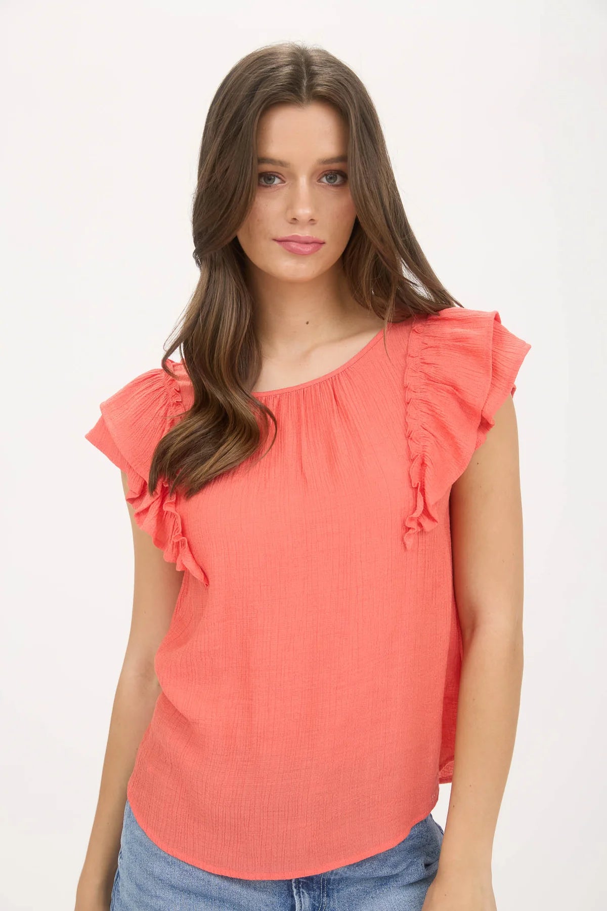 Women’s Ruffled Flutter Blouse