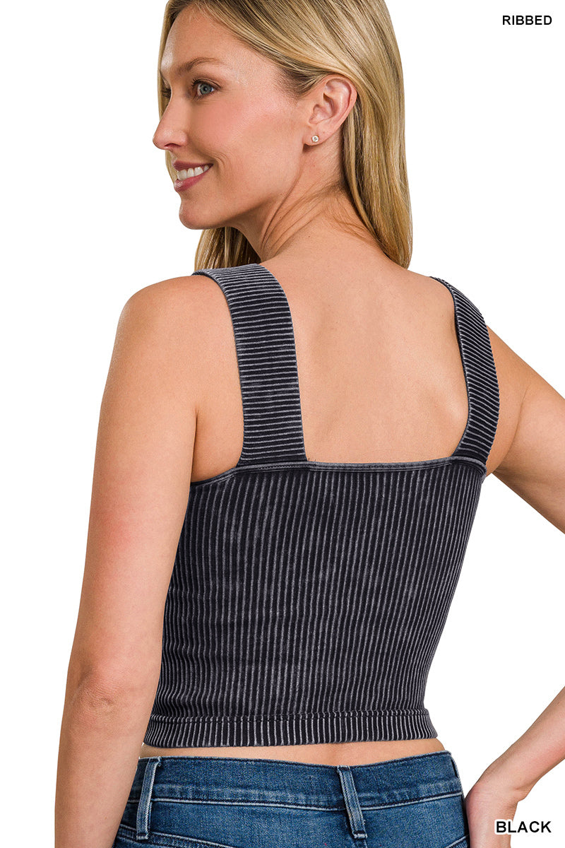 Square-neck Cropped Tank