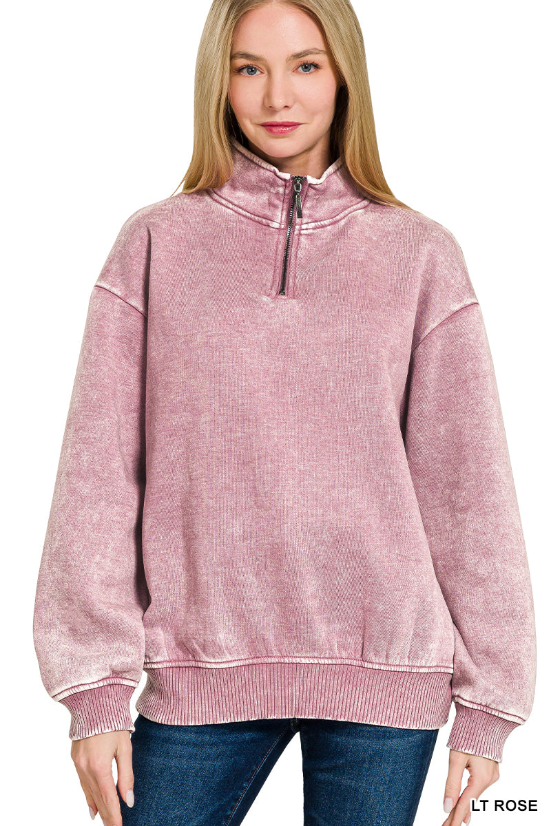 Women’s oversized quarter-zip - alternate view