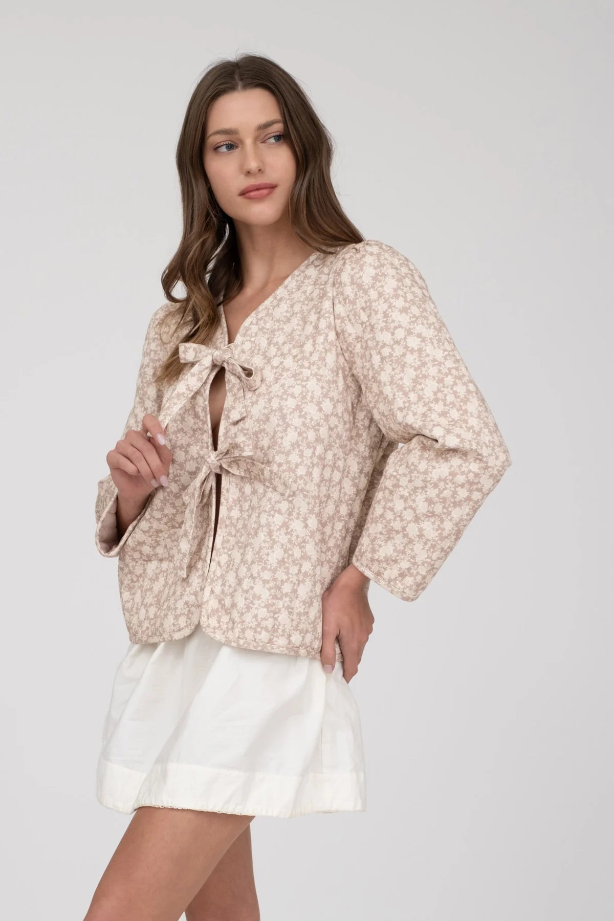 Floral Tie Jacket - alternate view