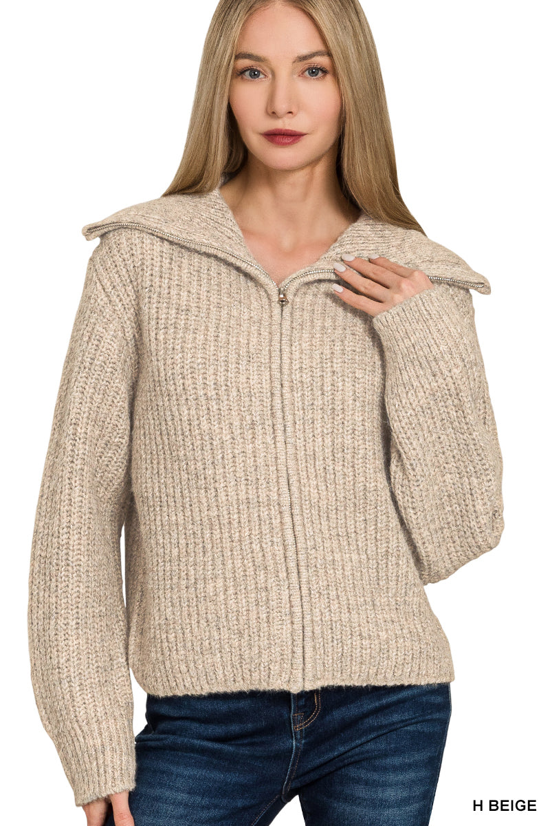 Zip Knit Sweater - alternate view