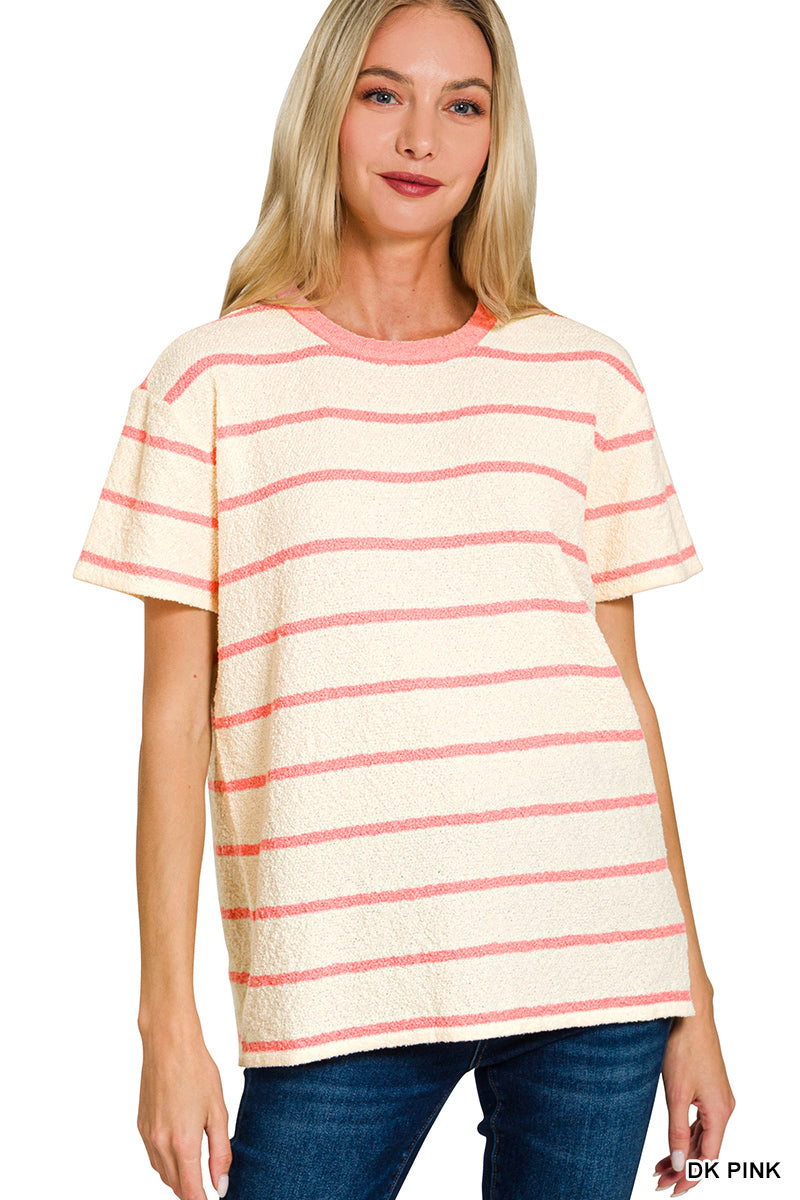 Striped Pullover Tee - alternate view