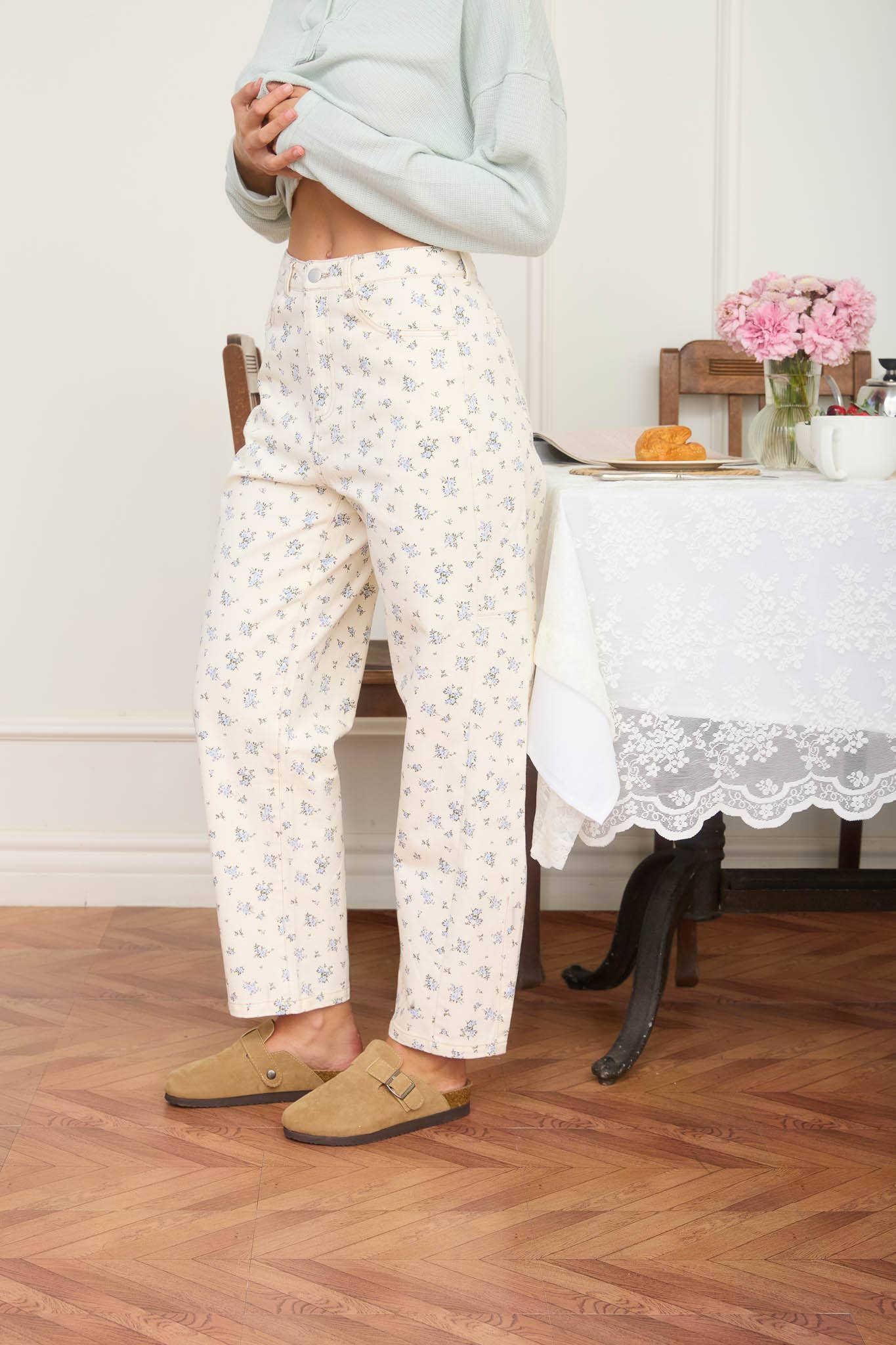 Floral Straight Leg Jeans