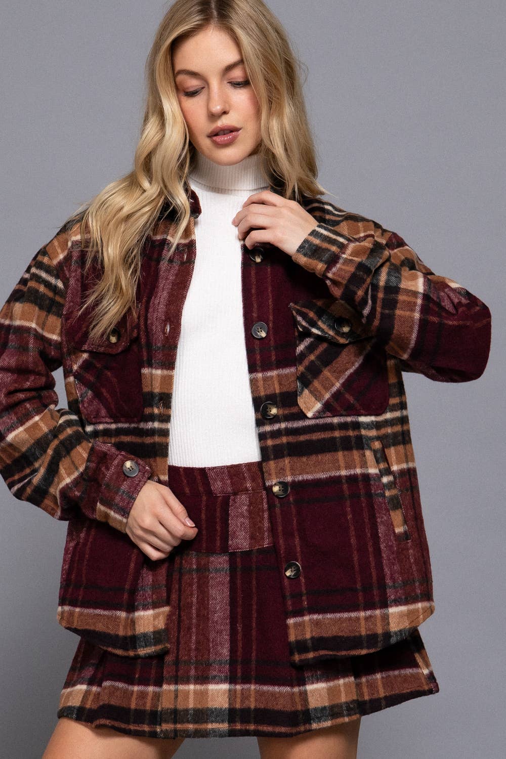 Plaid Shacket and Mini - alternate view