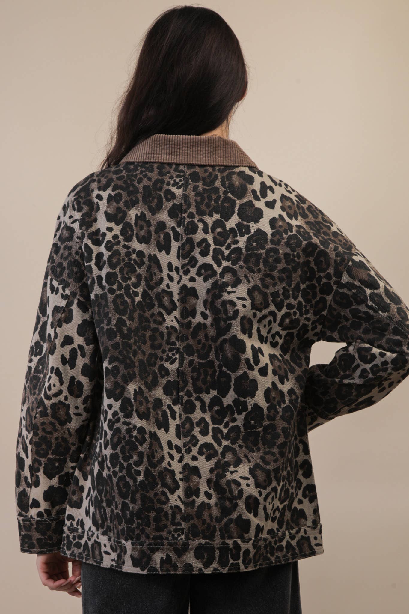 Leopard Print Zip